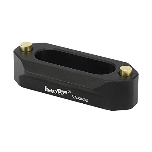 Haoge VA-QR38 Quick Release NATO Rail Plate with 1/4'' Screws for Camera Cage Cheese Plate fit NATO-Compatible Handle Clamp Articulating Arms Monitor Mount - color: 46mm NATO Rail