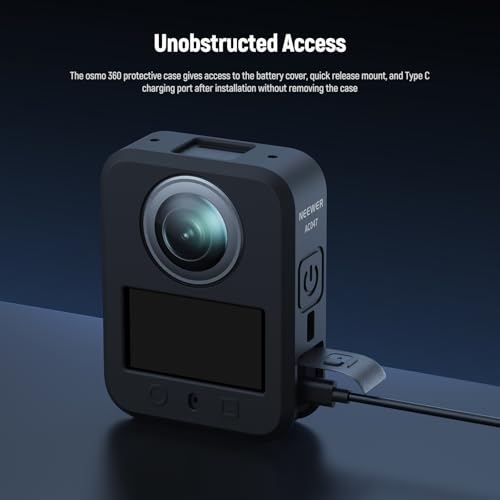 NEEWER Silicone Protective Case for Osmo 360, Nonslip Soft Stable Anti Scratch Camera Sleeve Cover Protector Accessory with Unobstructed Access, Compatible with DJI OSMO 360 Action Cam, AC047 - style: Protective Case