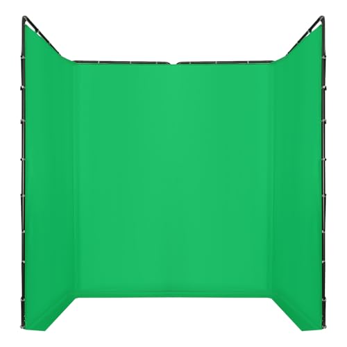 7.87ft x 13.12ft Green Screen Backdrop with Stand, Large Collapsible Green Backdrop w/Stand Foldable Frame for Parties Photography Video Shooting Live Streaming Gaming YouTube Creators (Green) - color: Green