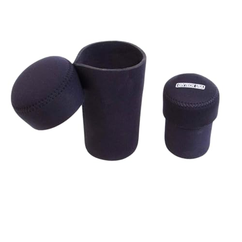 OP/TECH USA Fold-Over Neoprene Lens Pouch – Camera Lens Case for safe Lens Cover storage, Great for Photography & outdoor shoot, Keeps your Lens secure with No-Lose Lid-254 (Black) - Made in USA - size: 254