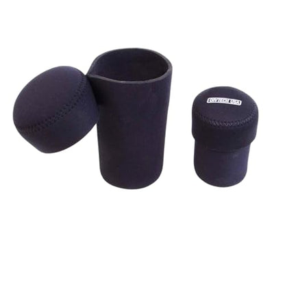 OP/TECH USA Fold-Over Neoprene Lens Pouch – Camera Lens Case for safe Lens Cover storage, Great for Photography & outdoor shoot, Keeps your Lens secure with No-Lose Lid-254 (Black) - Made in USA - size: 254