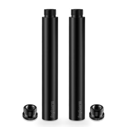 6-INCH Mic Stand Extension Tubes/Rods Parts (2PCS), Universal 5/8-27" Thread, Fits Most Mic Booms, Gooseneck Arms, Bases - KE26XL - size: 6-INCH 2PCS