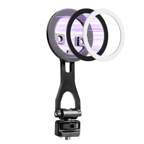 Universal Magnetic Phone Mount Holder with Sticker,Compatible with ARRI 1/4",3/8" Interface,Adjustable Rotatable Smartphone Holder Adapter for iPhone 17/16/15/14/13 Series and Andriod Phones