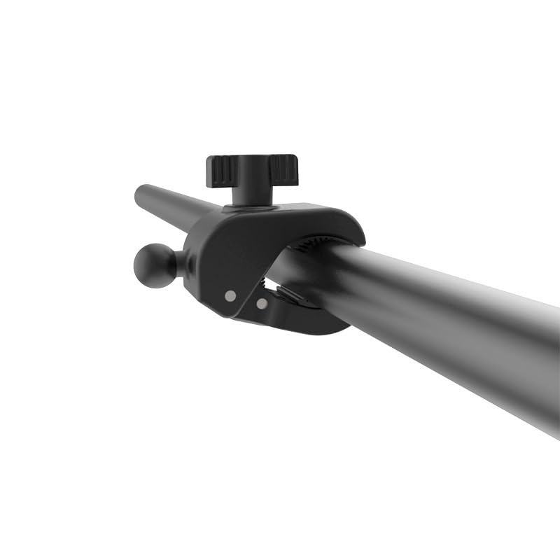 2 Pack Handlebar Clamp Mount Base with 17mm Ball Head Joint Tripod Mount Clamp with 17.4mm Ballhead for Selfie Ring Light Phone Clip Photography Light Stand Microphone Stand Floor Mic Stand