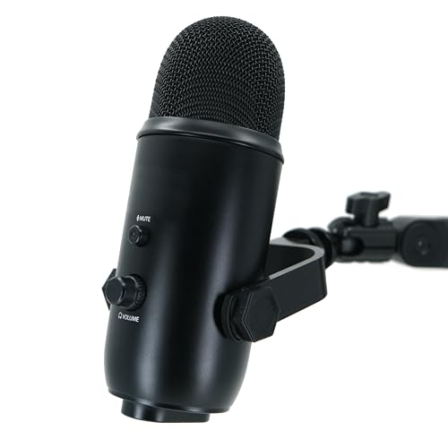 Desk Cookies Thumb Screws for Blue Yeti Microphone Including Washers Mic Mounting Hardware - color: Black