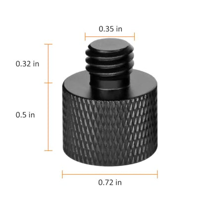 Mic Stand Adapter 5/8 Female to 3/8 MaleThread Screw, 5/8 to 3/8 Adapter for Microphone Stand Mount to Camera Tripod Converter Screw 2 Pack - size: 3/8 2pc