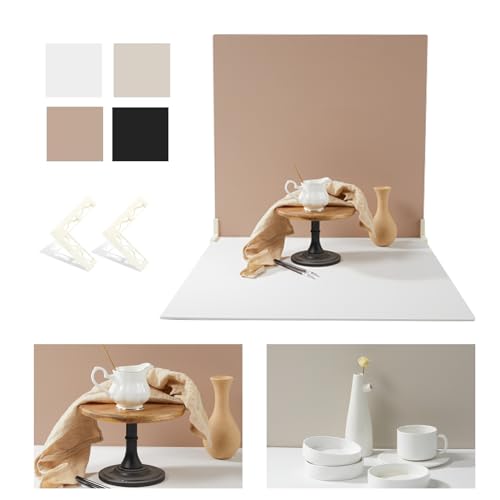 2-Sided 2 PCS Morandi Photo Backdrop Boards, Flat Lay Food Photography Background, Durable Waterproof Product Photography, 24x24 Inch, BEIYANG - color: Double-Sided Morandi 24x24