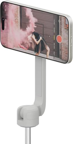 ShiftCam SnapStand Max – Magnetic Selfie Stick & Tripod – Compact, Foldable & Extendable with Tilt Head and Magnetic Bluetooth Remote (Stone, SnapStand Max) - color: Stone, size: SnapStand Max