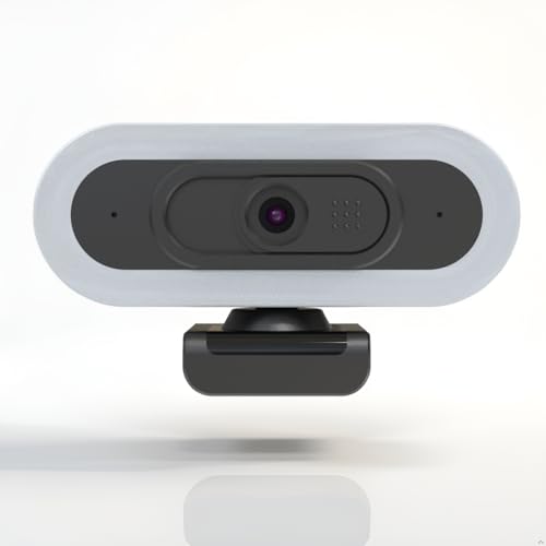 W4 2K Autofocus Webcam with Dual Mics & LED Light, 1080P 60fps/2K 50fps, USB Streaming Camera for PC, Laptop, Switch 2, Desktop - Plug and Play - color: Black-W4 2K Autofocus