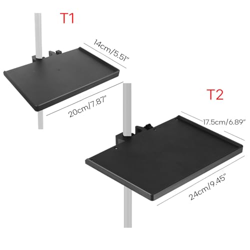 Mic Sound Card Holder For Microphone Stand Tray Clamp-On Mic Rack Tray Height Adjustable With O-Rings Clamps Desktop Speaker Stand