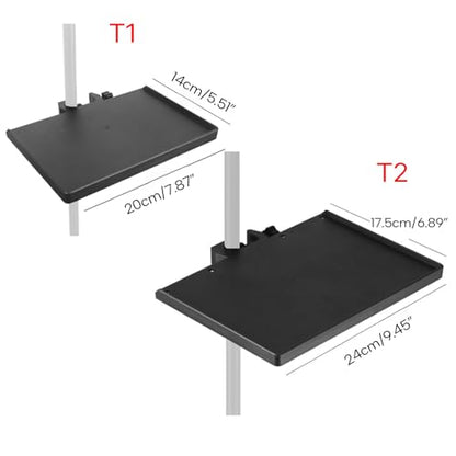 Mic Sound Card Holder For Microphone Stand Tray Clamp-On Mic Rack Tray Height Adjustable With O-Rings Clamps Desktop Speaker Stand