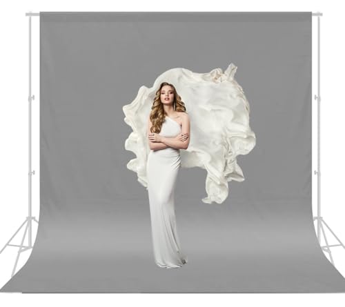 CPLIRIS 10x12ft Gray Backdrop Photography Grey Photo Shooting Background with Matt Surface for Protrait Photoshoot - color: Gray, size: 10x12ft