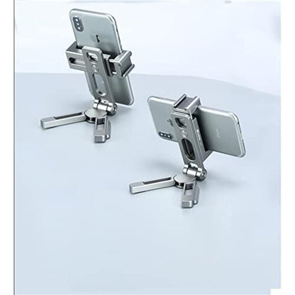 LEOFOTO PS-2 Phone Holder, Cell Phone Stand, Adjustable Angle, Compact and Portable, 1/4" Screw Thread, Arca Compatible (Silver) - color: Silver