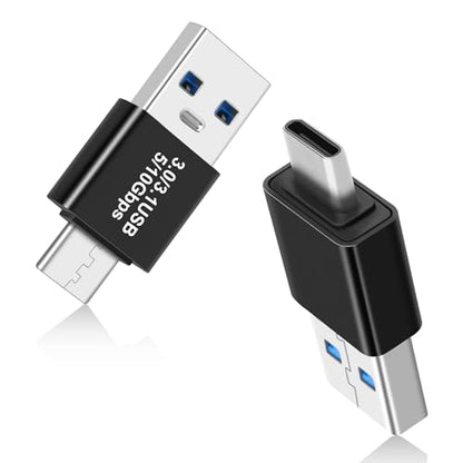 USB 3.0/3.1 Male to USB-C Male Adapter (2 Pack), OTG 3.0/3.1 USB A to Type-C Adapter, Fast Data Transfer up to Gen2 10Gbps, USB C Connector Connection or Data Cable Extension - style: TYPEC-Male-USBA-Male