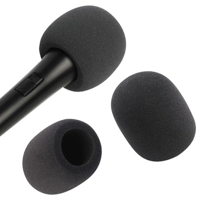 6 Pack Foam Mic Cover for Shure SM58 SM48 and Most Ball-Type Microphone, Handheld Microphone Windscreen Thick and Breathable Foam Microphone Protector Mic Wind Cover