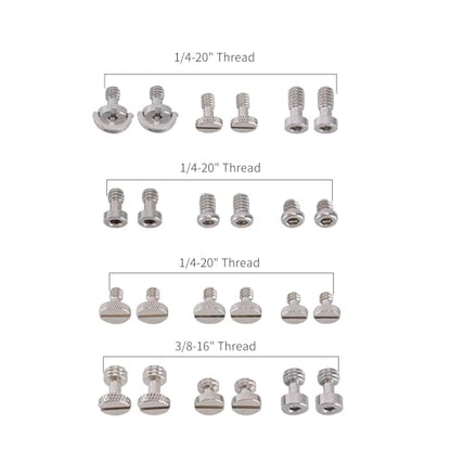 NICEYRIG Camera Accessories Screw Set, 1/4’’-20 & 3/8’’-16 Multi-Size Screws for DSLR Camera Cage, Handle, Cheese Plate [Pack of 24] - 617