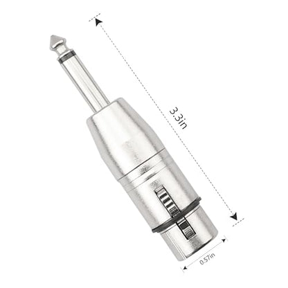 XLR Female to 1/4 Inch TS Mono Adapter,Female XLR to 6.35mm Quarter Inch Unbalanced Audio Connector Compatible with Mixer,Microphone,Stereo-2 Pack - color: XLRF to 1/4" TS