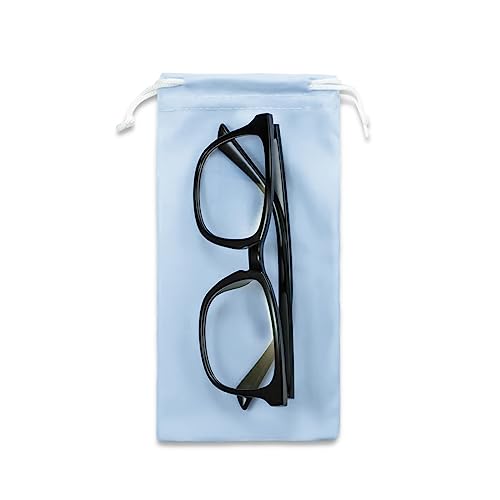 6pcs Eyeglasses Sunglasses Microfiber Pouch Bag, Cell Phone Storage Pouch 7.1" x 3.5" - color: Blue