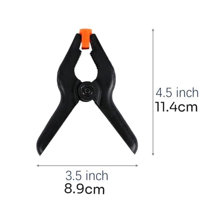 10 PCS 4.5 inch Professional Plastic Large Spring Clamps Heavy Duty for Crafts or Plastic Clips and Backdrop Clips Clamps for Backdrop Stand,Photography, Home Improvement and so on…