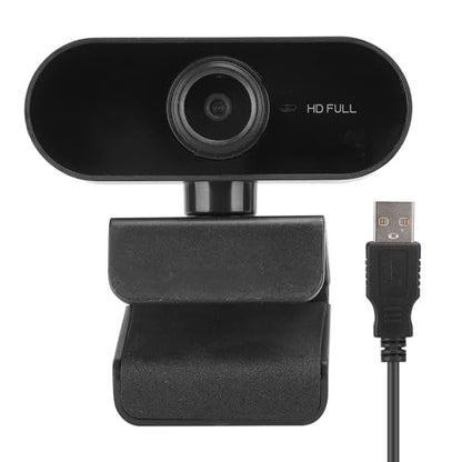 LICAEVEY HighDefinition USB Camera with Design for Clear Video Calls - Suitable for Notebooks, Desktop Computers, and Online Teaching, Black (Black)