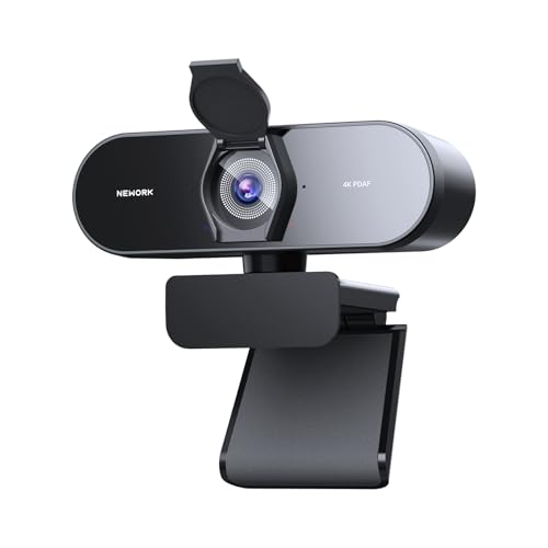 EasyCam 4K Webcam for PC - Ultra 4K HD, PDAF Autofocus, Dual Mics, Auto Light Correction, 79°FOV, Plug & Play, Privacy Cover, Computer Camera for High-End Business Meetings & Live Streaming - color: 4K Fast Focus