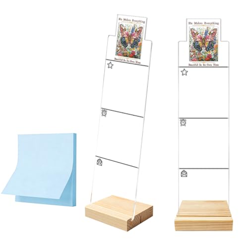 Monitor Memo Board Computer Monitor Memo Board Sticky Note Organizer Christian Gifts Acrylic Desk Accessories Removable Wooden Base Set Sticky Notes 100 Sheets 11.8×3.1 inches - color: Butterfly