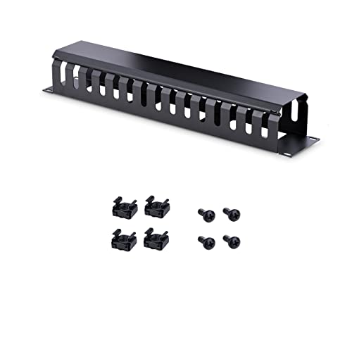 StarTech Horizontal 2U Rack Finger Duct with Cover, 19in Steel Wire Duct - style: 2U | Horizontal