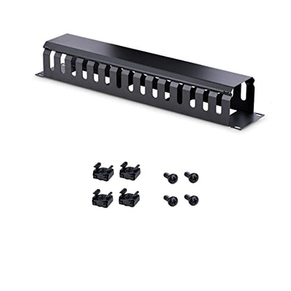 StarTech Horizontal 2U Rack Finger Duct with Cover, 19in Steel Wire Duct - style: 2U | Horizontal