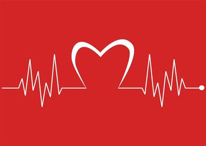 17x10ft Fabric Happy Valentine's Day Backdrop for Photography Art Design Health Medical Heartbeat Pulse Background for Lovers Valentine's Day Party Decoration Photo Studio Props - size: 17x10FT