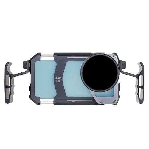 Universal Phone Cage Video Kit Stabilizer W/Handles + 67mm Thread Filter Adapter Rig for iPhone 17 16 15 14 Pro Max Samsung Cell Phone Vlog Live Stream Filmmaking, with Cold Shoe Tripod Mount
