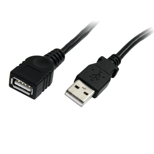 StarTech 6ft USB 2.0 Extension Cable, USB-A M/F, Black (USBEXTAA6BK) - color: Black, size: 6ft