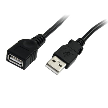 StarTech 6ft USB 2.0 Extension Cable, USB-A M/F, Black (USBEXTAA6BK) - color: Black, size: 6ft