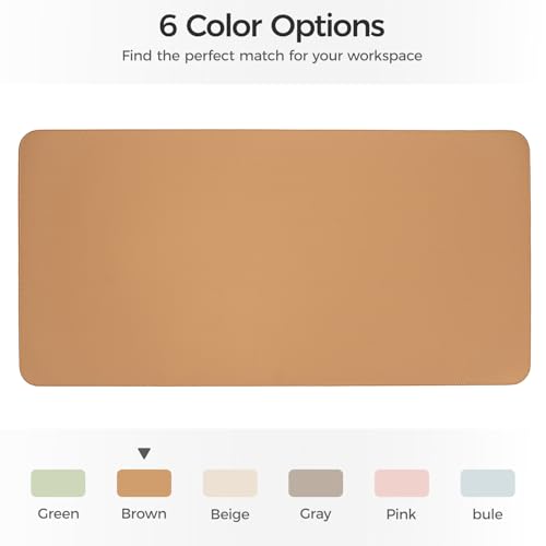 Silicone Desk Mat for Minimal, Creative, Vanity Desk – Reduces Glare, Comfortable Viewing – Writable, Non-Slip, Waterproof, Roll-Up – Food-Grade Platinum-Cured Silicone, Gift Tube（Caramel Brown） - color: Caramel Brown