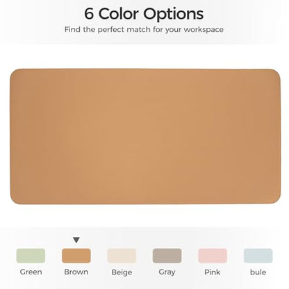 Silicone Desk Mat for Minimal, Creative, Vanity Desk – Reduces Glare, Comfortable Viewing – Writable, Non-Slip, Waterproof, Roll-Up – Food-Grade Platinum-Cured Silicone, Gift Tube（Caramel Brown） - color: Caramel Brown