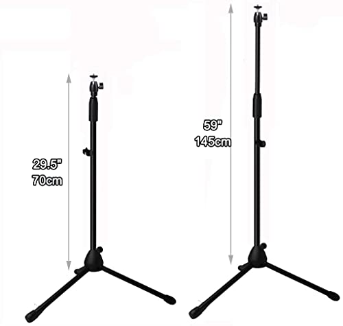 Upgrade Mini Projector Tripod Stand, Adjustable 29-57 inches Floor Stand Holder with Upgrade 360°Swivel Ball Head for Webcam,Small Camera,Tray,Mini Projector - size: 29-57in