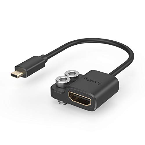 SMALLRIG Ultra Slim 4K Adapter Cable (D to A), Micro-Sized Ports Male to Full-Sized Ports Female, 4K@60HZ, for Sony A7R IV A7RIII A7III A7II A7RII / for Fujifilm X-T2 X-T3-3021 - style: D to A（10cm）