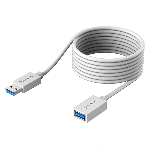 SABRENT 22AWG USB 3.0 Extension Cable - A-Male to A-Female [White] 10 Feet (CB-301W) - color: WHITE, size: 10 FT