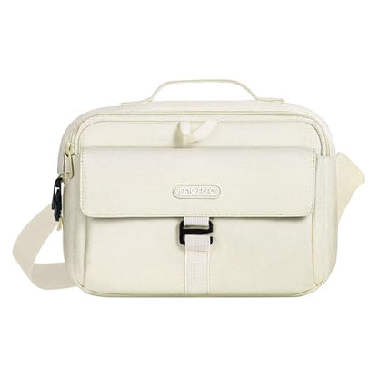 MOSISO Camera Shoulder Bag Case Crossbody Sling Purse, DSLR/SLR/Mirrorless Compact Padded Photography Handbag with Rain Cover Compatible with Canon/Nikon/Sony Cameras and Lenses, Beige - color: Beige