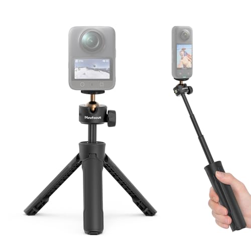 Extendable Mini Camera Quick Release Tripod, One Click Quick Open Desktop Stand for DJI Osmo Pocket 4/3, 360° Ball Head Vlog Travel Selfie Stick Handle Grip for DSLR DJI Osmo Action - color: T1016