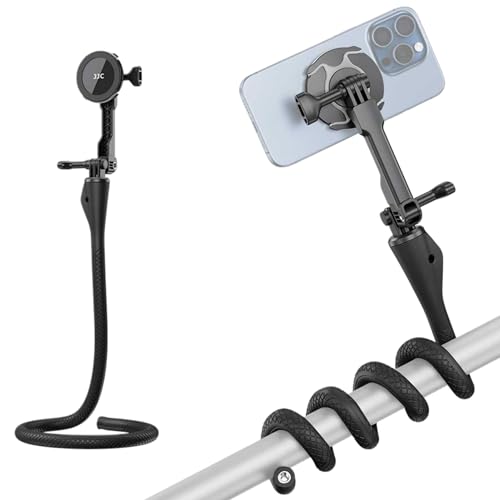 JJC Flexible Mount for Action Camera, Long Arm Bendable Clamp Mount with 1/4 Screw for GoPro Hero 13 12 11 10 Action 5 pro 4 3 Compatible with Insta360 X5 X4 X3 Selfie Stick Stand