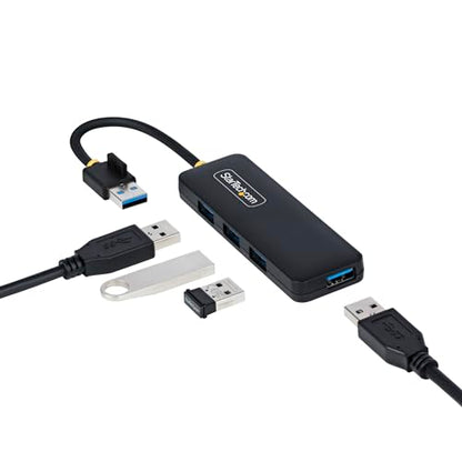 StarTech 4-Port USB-A Hub 5Gbps with 5in/13cm Cable, iMac (H5A4A-USB-HUB) - size: 0.4 ft, style: USB-A