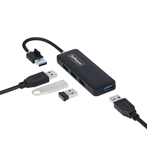 StarTech 4-Port USB-A Hub 5Gbps with 5in/13cm Cable, iMac (H5A4A-USB-HUB) - size: 0.4 ft, style: USB-A