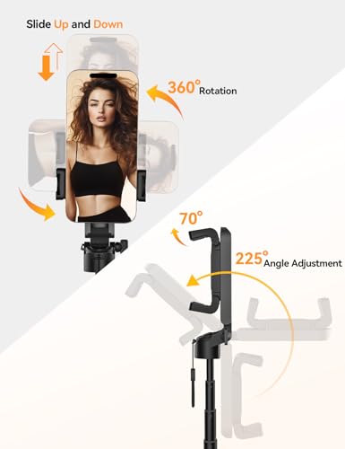 Takerers Portable Selfie Stick Tripod with Remote【Pocket Size】 4-in-1 Extendable Cell Phone Tripod【360° Rotation】 Mini Selfie Stick for iPhone Android Phone Holder for Video Recording Live Streaming - style: Standard Serie
