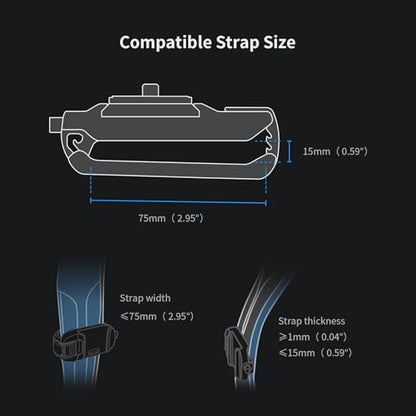 PGYTECH Beetle Camera Clip with Plate for Cameras & Action Camera Quick Release System for Sony, Nikon, Fuji, DSLR Action Camera Backpack Camera Strap Mount (for Action Camera&Cameras) - style: Camera Clip V1 for Action Camera
