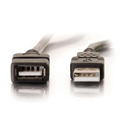 C2G 52106 USB A to A Long USB Extension Cable, 3.28 Feet (1 Meter), Black - color: Black, size: 3.3 Feet, style: USB A Male to A Female