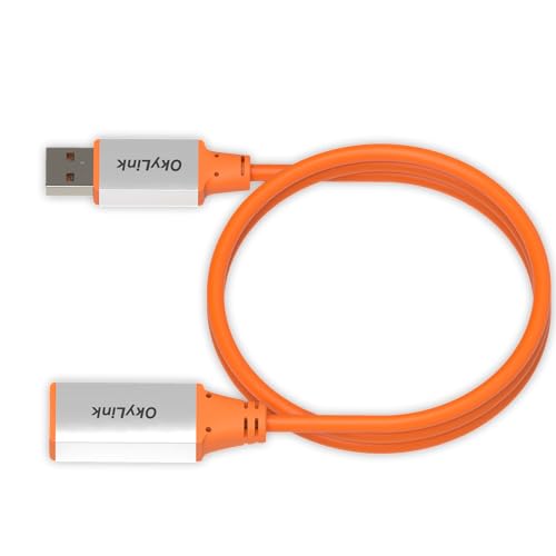 OkyLink Active USB 3.2 Gen 2 Extension Cable 10Gbps 10Gbps, 3ft | 1m, Male to Female, Built-in Signal Repeater, Aluminum Housing, for External SSD, HD Webcam & Fast Peripherals - color: USB3.2(10Gbps), size: 3ft (1m)