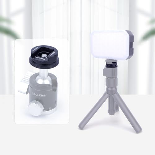 Cold Shoe Mount Adapter with 1/4"-20 Thread, Universal Aluminum Camera Accessory for Microphone, LED Light, Monitor – 30×13.5mm, 19.5g, Anti-Slip Design (62029)