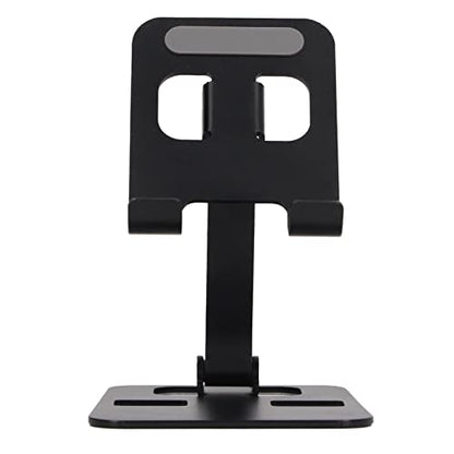 Desk Phone Stand Aluminum Alloy Adjustable Angle Phone Holder Nonslip Silicone Cradle for Smartphone Tablet E Reader Up to 12.9in Watch Video or Make Video Calls