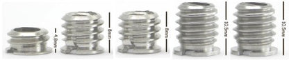 1/4" to 3/8" Convert Screw 5 Pack (3 Different Lengths Adapter Set) Desmond Camera Tripod Bushings