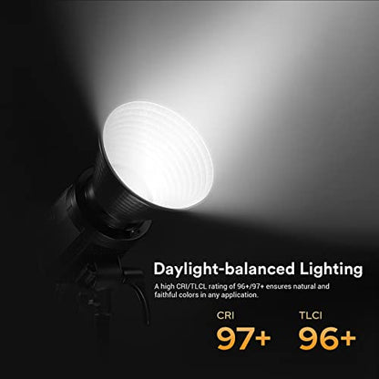 Godox Litemons LA150D 190W Daylight LED Video Light, 84,800Lux@1M (5600K), CRI 96+, TLCI 97+, Bowens Mount, 8 FX Effects, App Control, Compact Studio Bright LED Light for Video&Photography